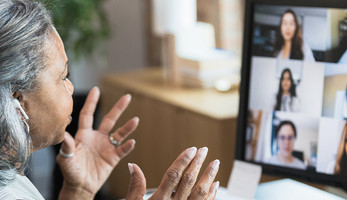 People meeting virtually