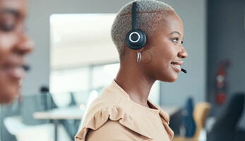 Person working in a call center