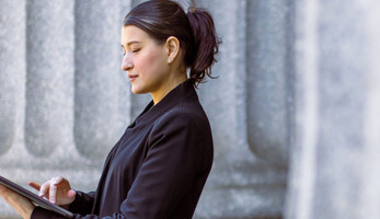 Person working outside of capital