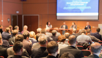 Audience at a conference hall