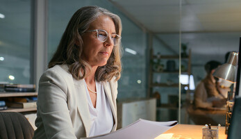 Person working at an office
