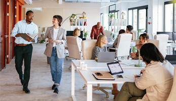 People working in the office