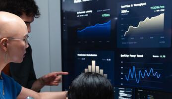 Colleagues reviewing data 