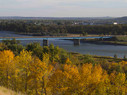 Fall scene of Missouri River at Bismarck ND.