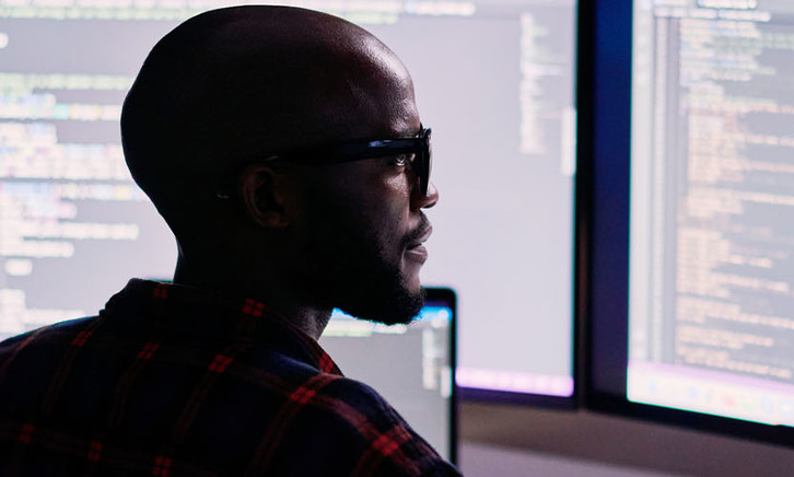 Computer engineer coding