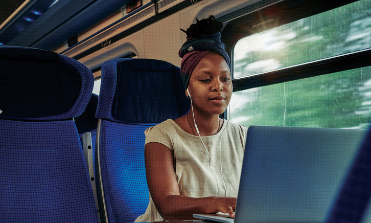 Person working on a train