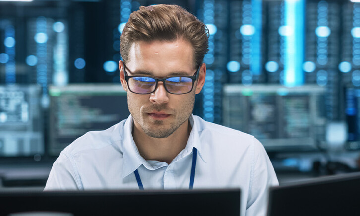Person working on computer