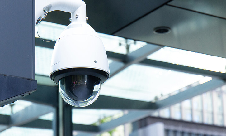 Surveillance cameras in the city