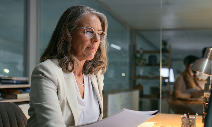 Person working at an office