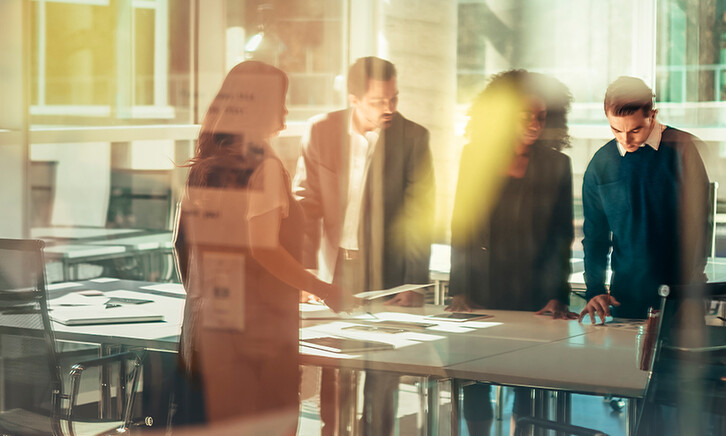 Business colleagues meeting in a conference room