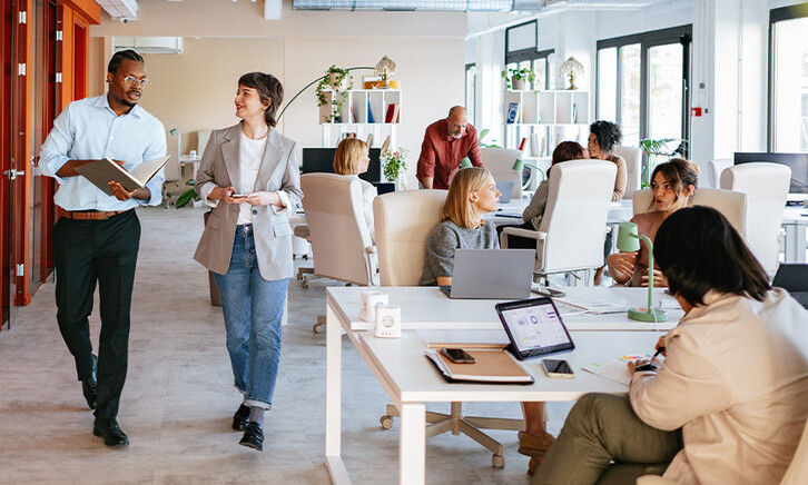 People working in the office