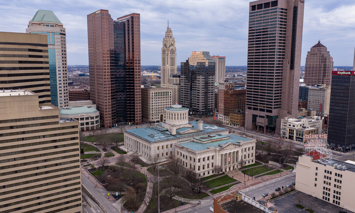 Ohio State Capitol building in Columbus, Ohio