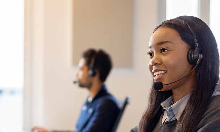 Person answering calls