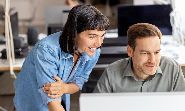 Coworkers collaborating