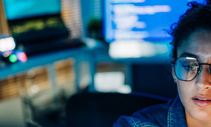 Person reviewing code