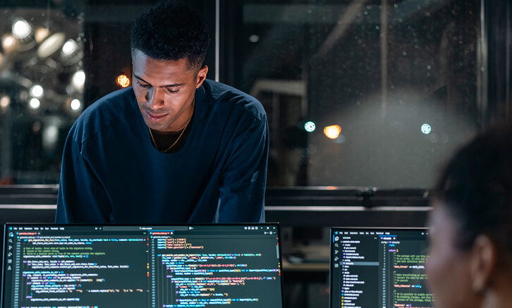  Software developers collaborating