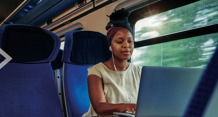 Person working on a train