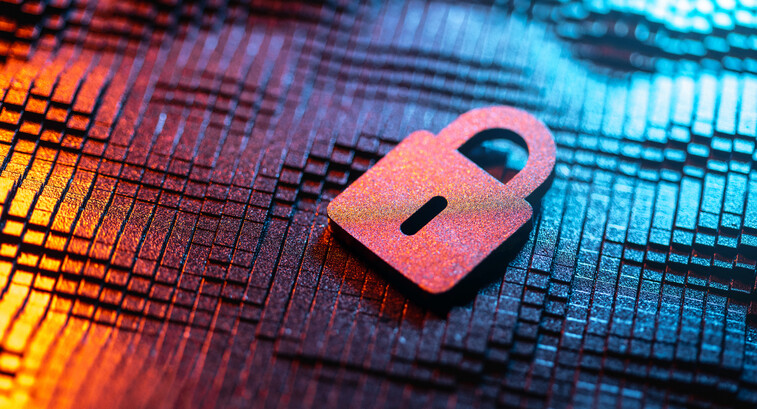 security lock on colorful background