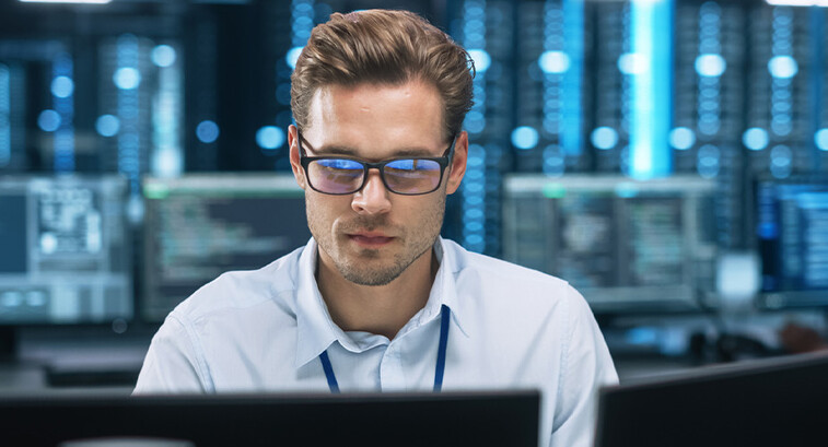 Person working on computer