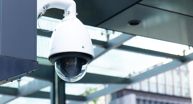 Surveillance cameras in the city