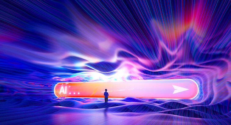 AI in a search bar image