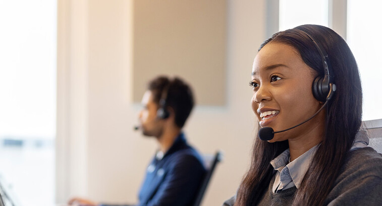 Person answering calls