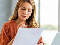 Person reviewing documents 