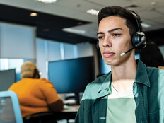Person working in a call center