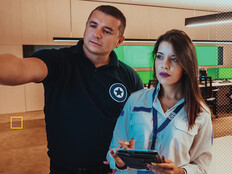 People reviewing safety measures