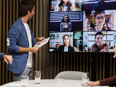 People participating in a video conference