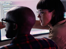Developer team collaborating