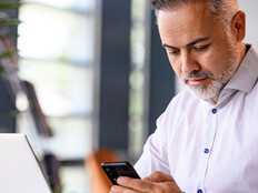 Person using two factor authentication