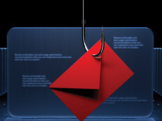 Phishing email on a hook