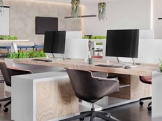 Computers in office space