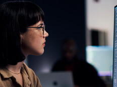 Person reviewing code