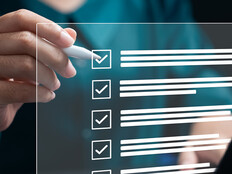 Person reviewing digital documents 