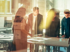 Business colleagues meeting in a conference room