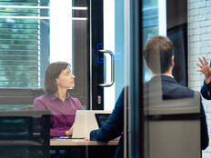 Person giving a presentation