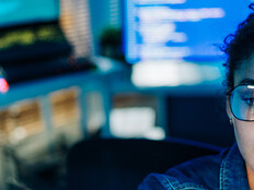 Person reviewing code