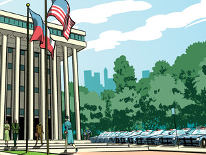Illustration of crime center