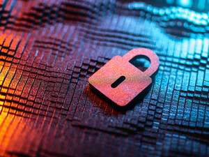 security lock on colorful background