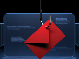 Phishing email on a hook