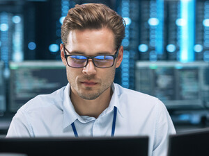 Person working on computer