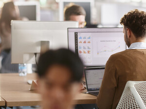 People working in office