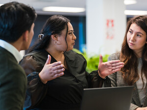 Coworkers collaborating