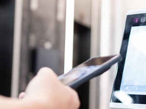 Person using phone to pay
