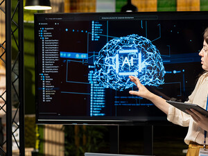 Team discussing AI