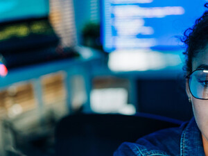 Person reviewing code