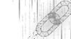 Chain links and binary code blockchain abstract