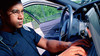 Police officer in car